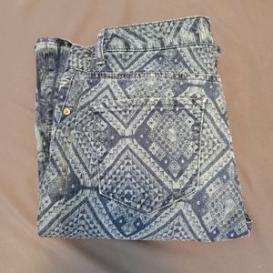 American eagle patterned high rise boot cut jeans